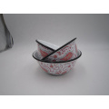 Dia 18cm Enamel Bowl  Cereal Bowl Popcorn Bowl  With Full Decal